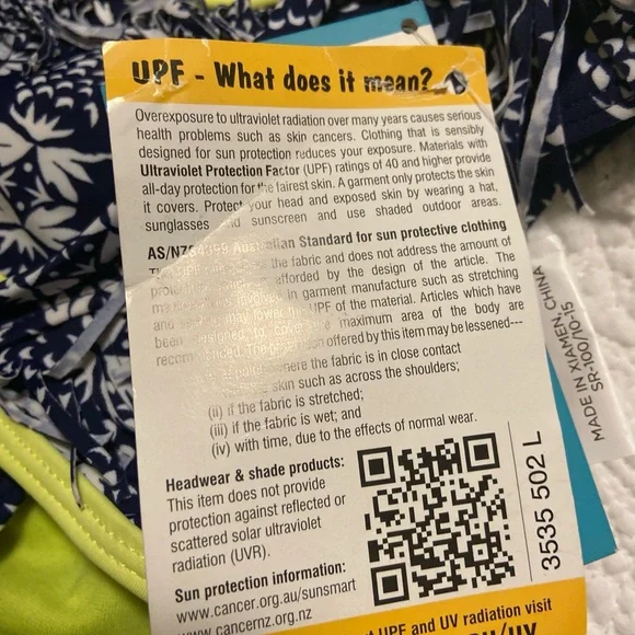 NWT SNAPPERROCK Black and Green GIRLS SZ 12 Bikini Set SUN BLOCK PROTECTION - Picture 6 of 8